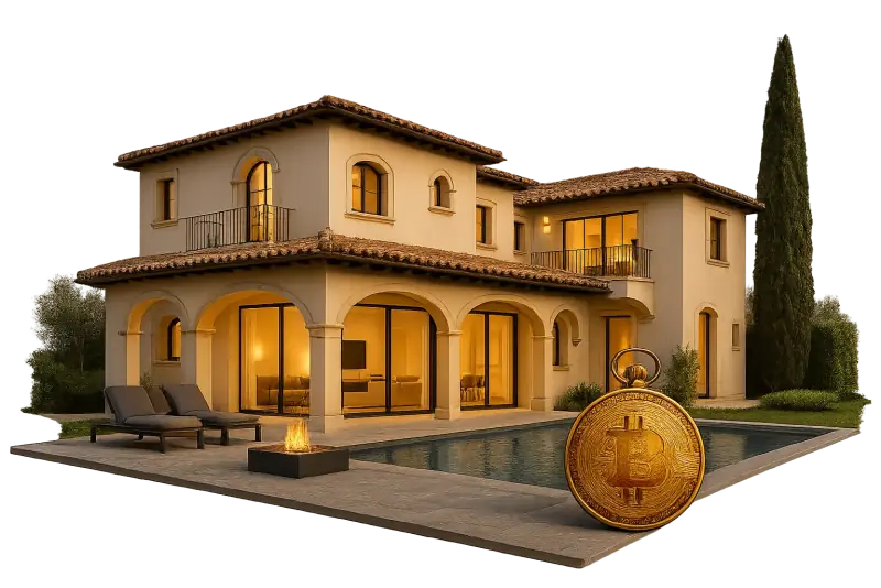 International property bought with Bitcoin
