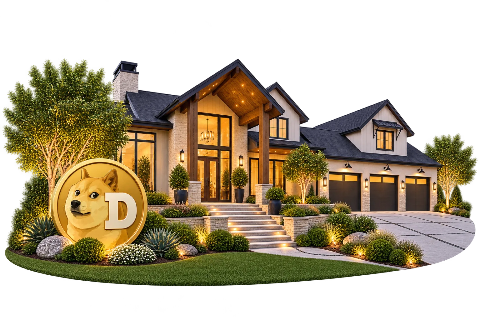 Luxury home bought with Dogecoin (DOGE) via RealOpen