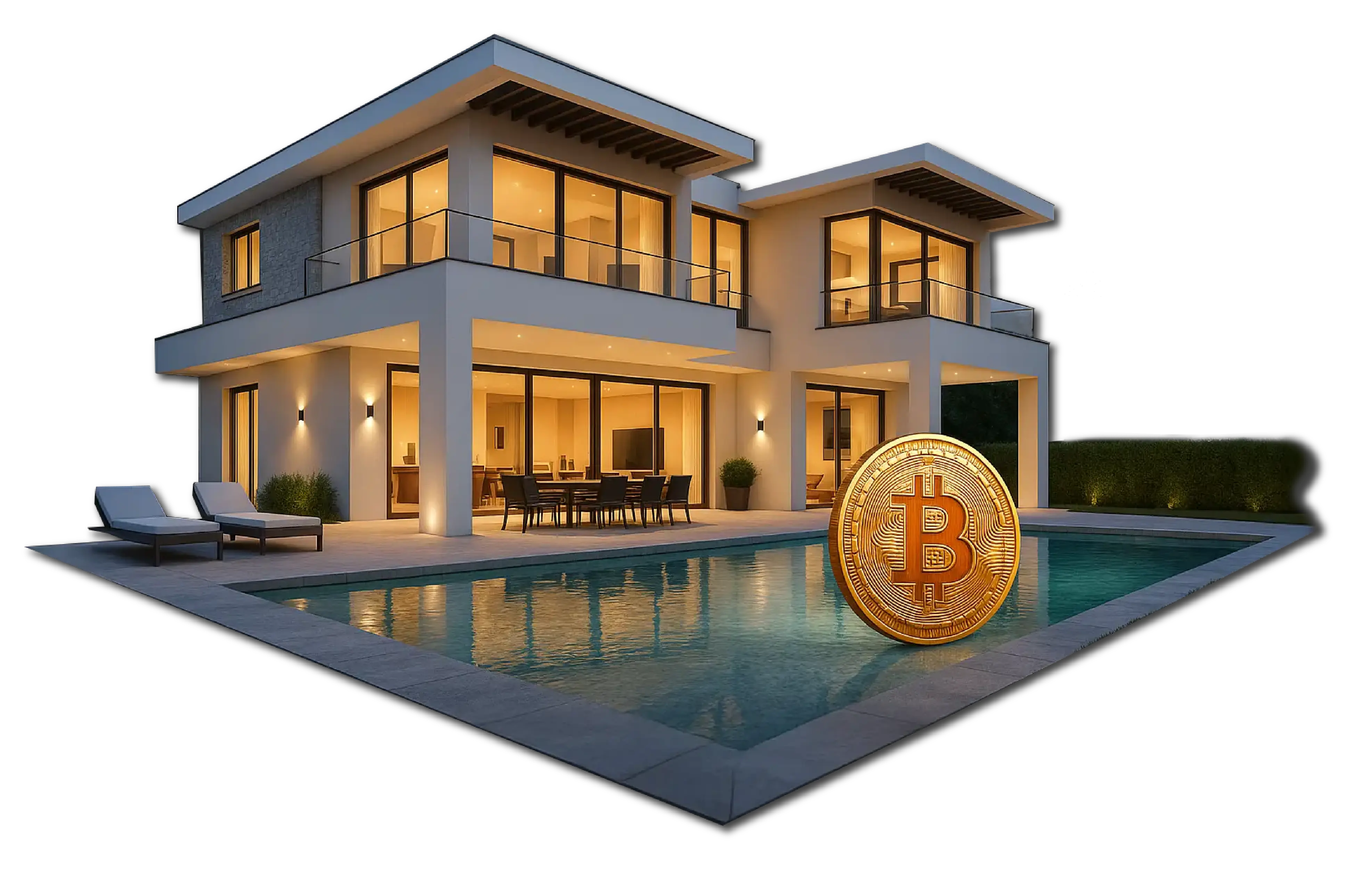 Crypto real estate - buy with BTC, ETH, or USDT