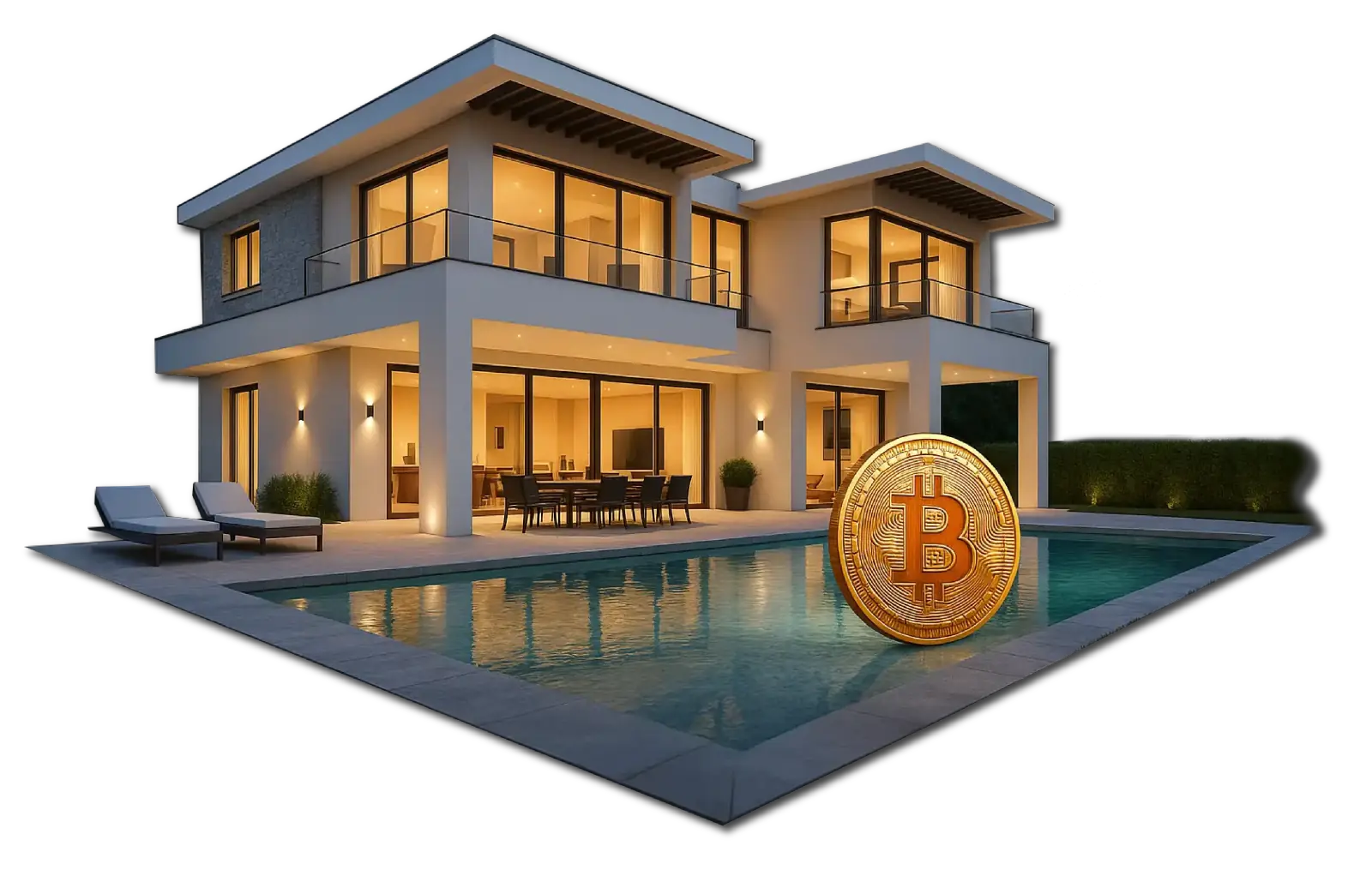 Crypto real estate - buy with BTC, ETH, or USDT