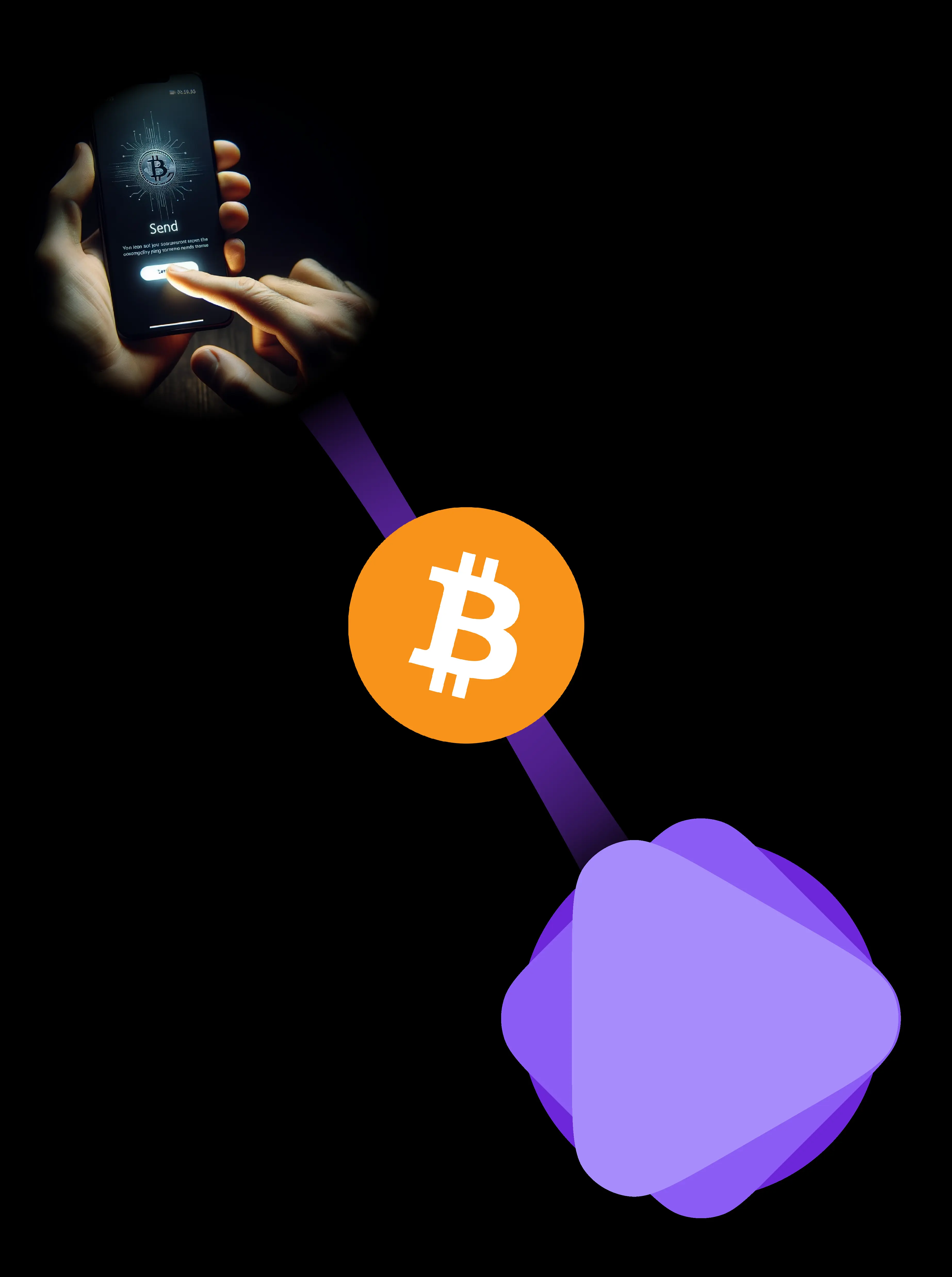 You send a crypto transfer